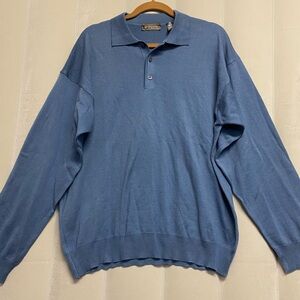 Giasone Men’s Sweater Large 100% Pure New Merino Extra Fine Wool Italy Designer